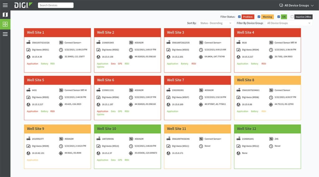 Digi Axess Device Tiles